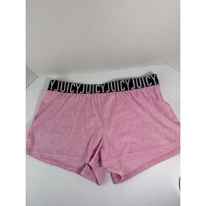 Juicy Couture Sleepwear Women's Pink Velour Logo Sleepwear Shorts Size Medium